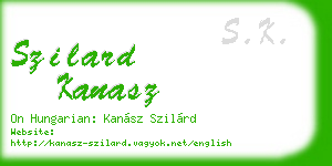 szilard kanasz business card