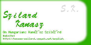 szilard kanasz business card